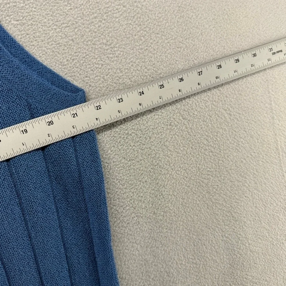 Vintage Maus Hoffman Sweater Vest Mens Medium Blue Alpaca V Neck Peru 90s V neck